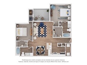 Two Bedroom - Trinity 2204 floor plan